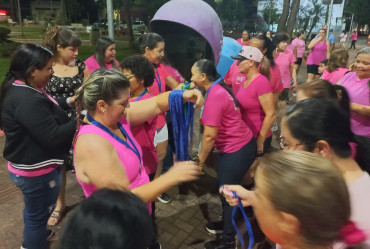 Foto 24: Caminhada e Passeio Ciclístico em prol do Outubro Rosa