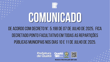Notícia Ponto Facultativo