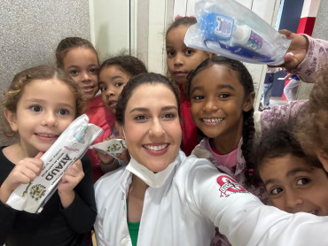 Foto 31: Saúde Bucal vai até as Escolas Municipais e particulares de Quatá