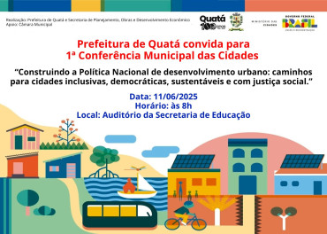 Foto 1: 1ª Conferência Municipal das Cidades: Quatá discutirá o desenvolvimento urbano