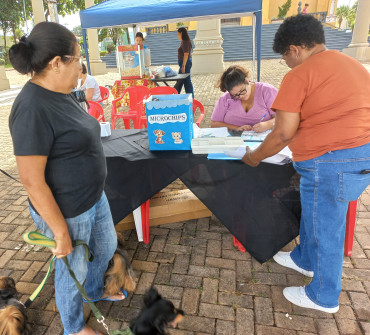 Foto 22: Vacinação antirrábica, testes de leishmaniose e adoção de animais são realizados em Quatá