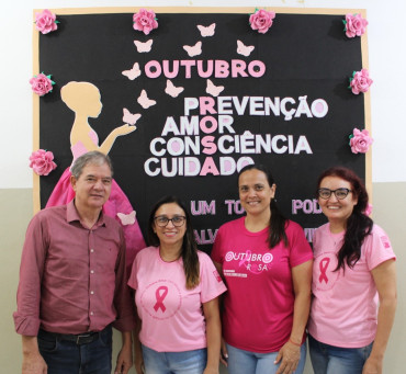 Foto 2: Outubro Rosa: ESFs de Quatá promovem ações de prevenção e cuidado com a saúde das mulheres