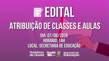 Edital - Atribuição de Classes e Aulas