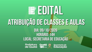 Edital de Atribuição de Classes e Aulas
