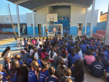 Foto 42: Ação educativa em combate e Dengue e o Escorpião