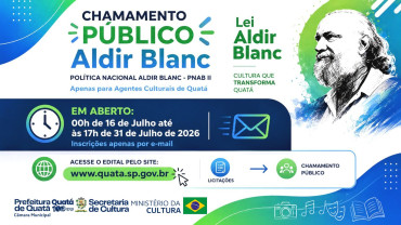 Foto 1: De 00h de 16 de julho de 2026 até às 17h de 31 de julho de 2026