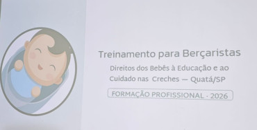 Foto 1: Formação para Berçaristas: cuidar, educar e transformar vidas desde a primeira infância