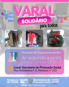 Foto 1: Varal Solidário para todos