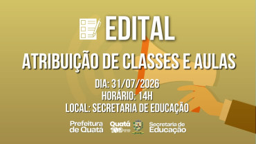 Edital - Atribuição de Classes e Aulas