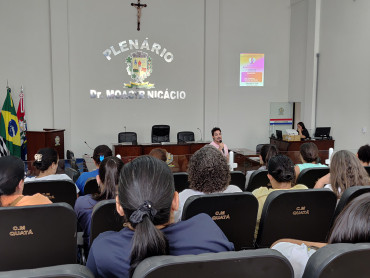 Foto 9: Profissionais Municipais participam de palestra em prol do Fevereiro Roxo e Laranja