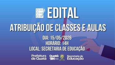 Edital de Atribuição de Classes e Aulas