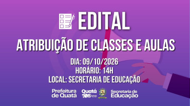 Edital de Atribuição de Classes e Aulas