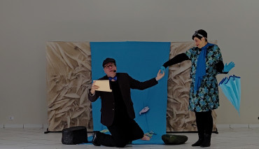 Foto 1: Peça teatral realizada em Quatá conscientiza alunos sobre a importância dos rios e das mudanças climáticas