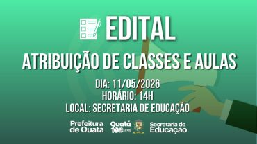 Edital de Atribuição de Classes e Aulas